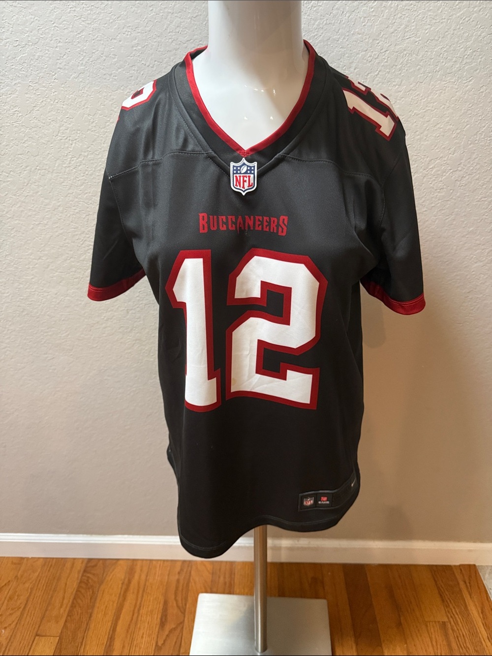 NFL Buccaneers #12 Brady brown and Red women’s Jersey size Medium